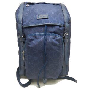 GUCCI Guccissima 387071 Backpack GG Nylon Navy Men's 254027